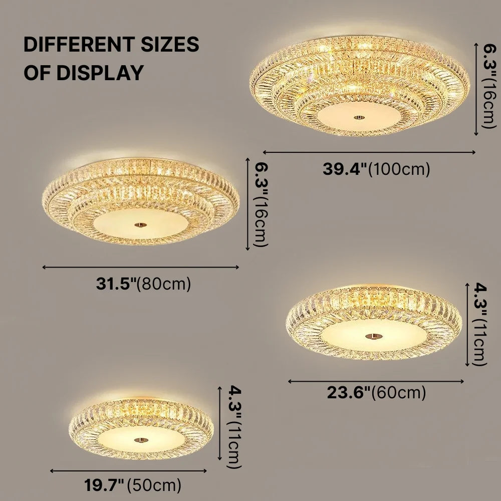 Large crystal ceiling lamp