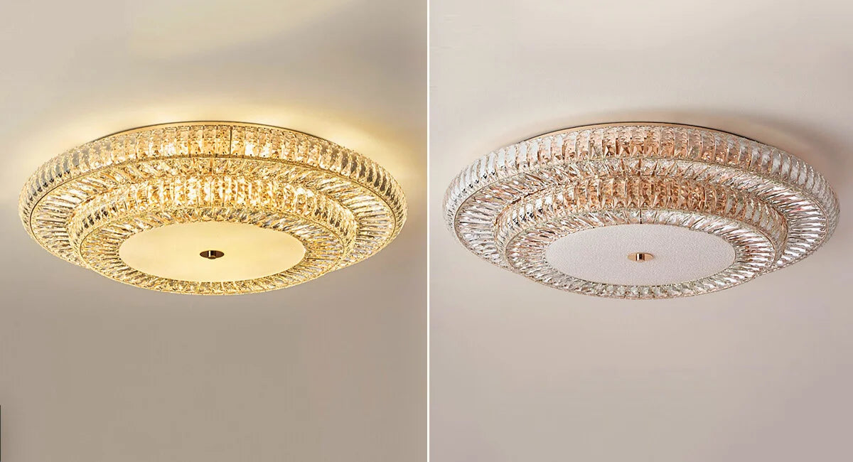 Large crystal ceiling lamp