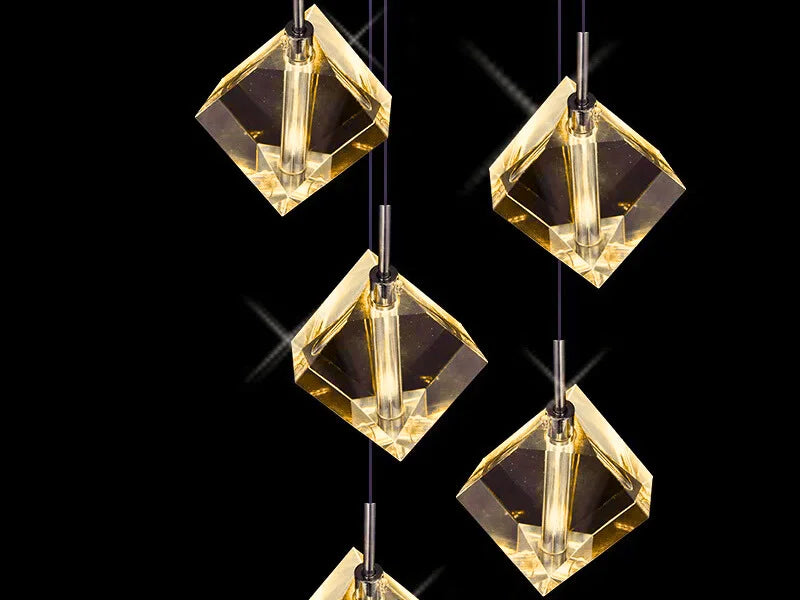 cube crystal chandelier
