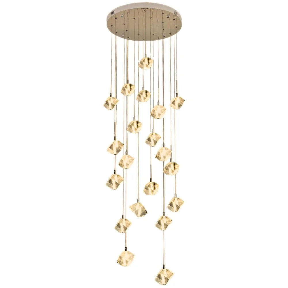 Cube crystal chandelier