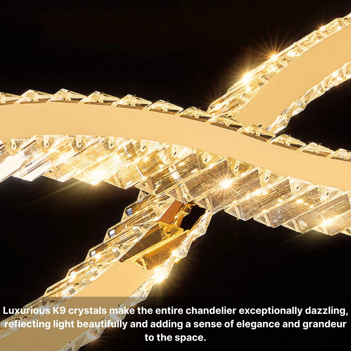 LED wave pendant light