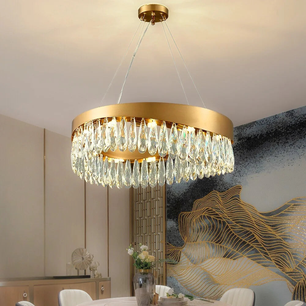 gold chandelier for dining room