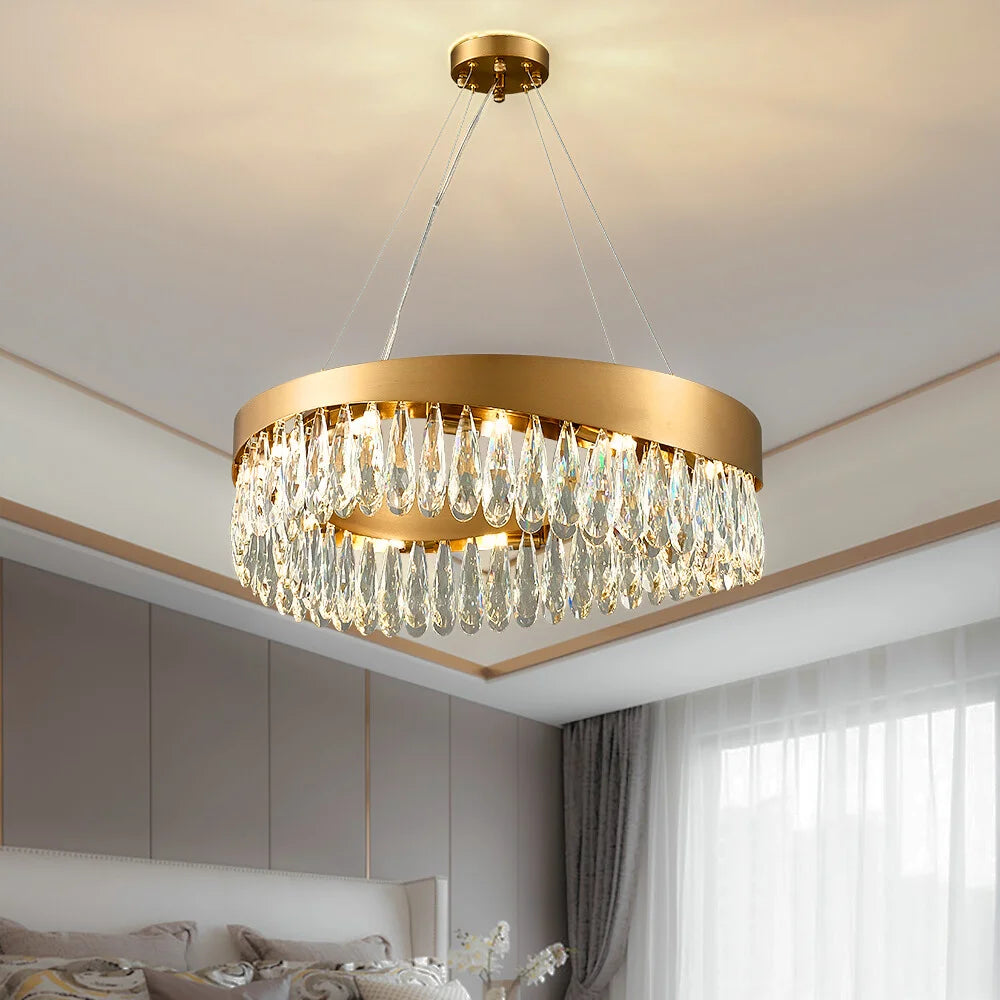 gold crystal chandelier