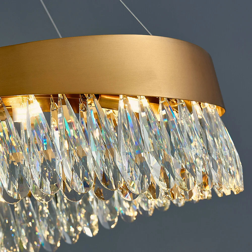 gold round chandelier