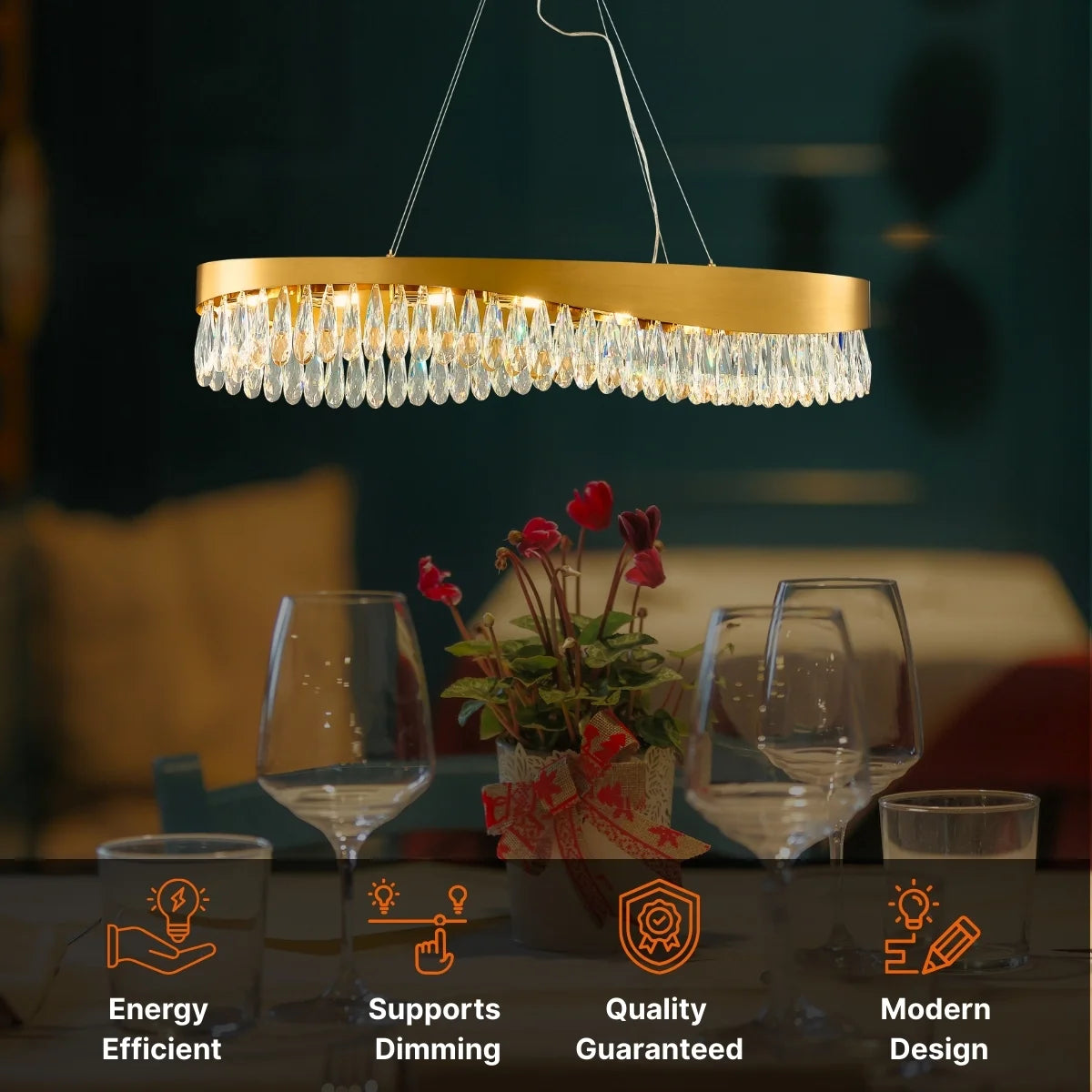 gold chandelier for dining room