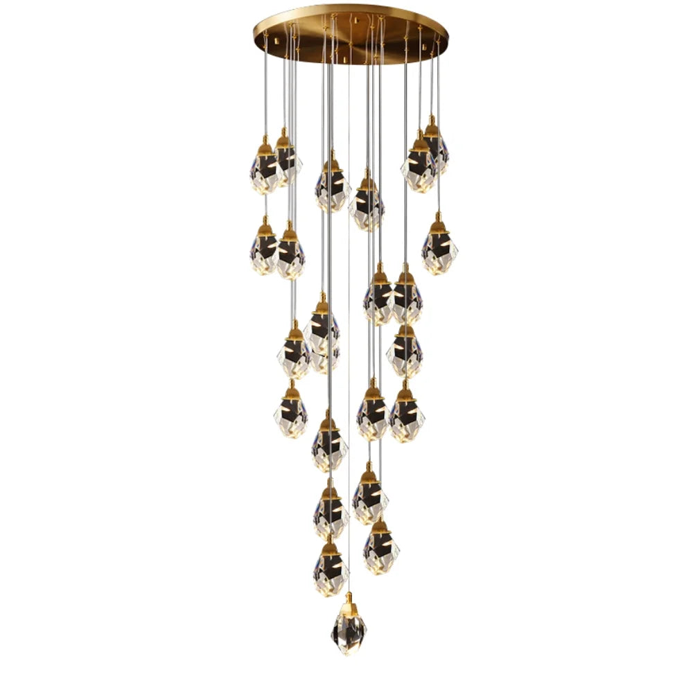 luxury led diamond crystal chandelier