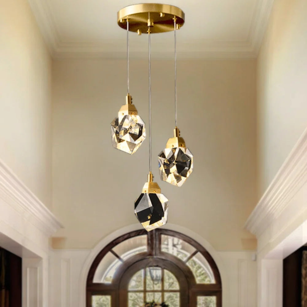 luxury large crystal pendant light
