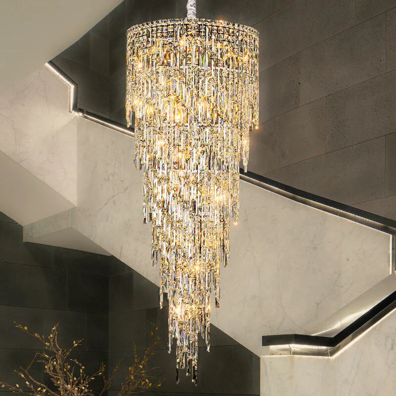 large crystal chandelier