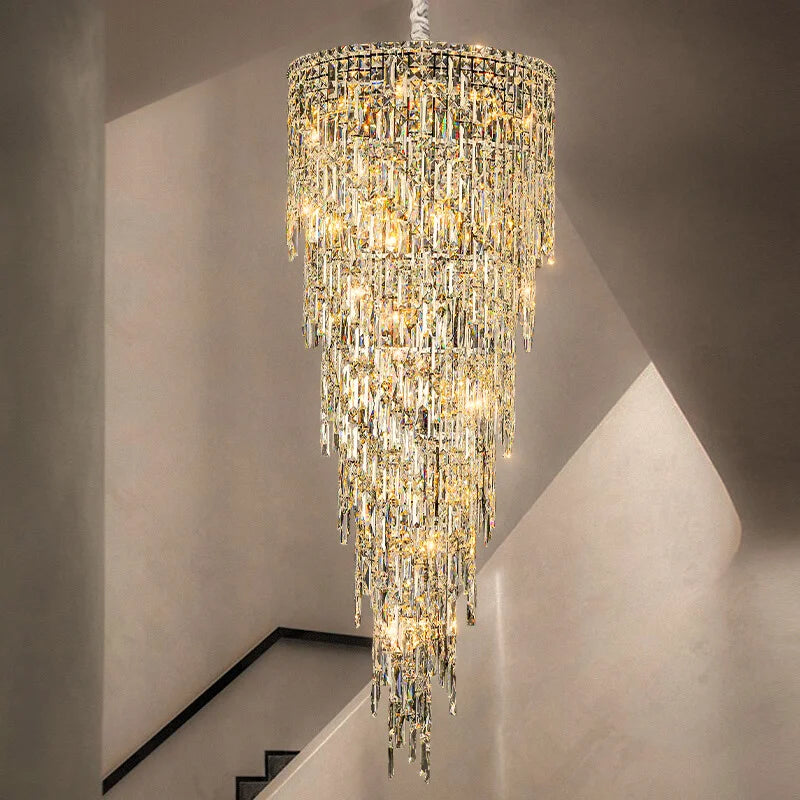 large crystal chandelier
