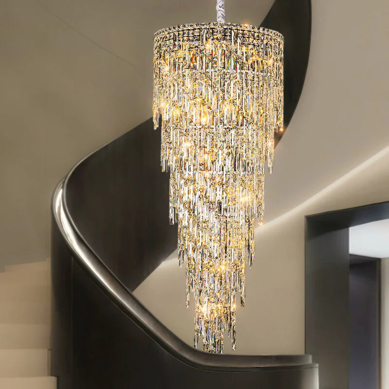 large crystal chandelier