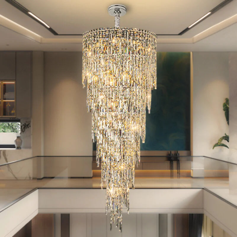 large crystal chandelier
