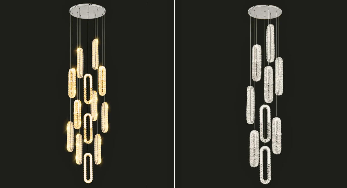 crystal staircase chandelier