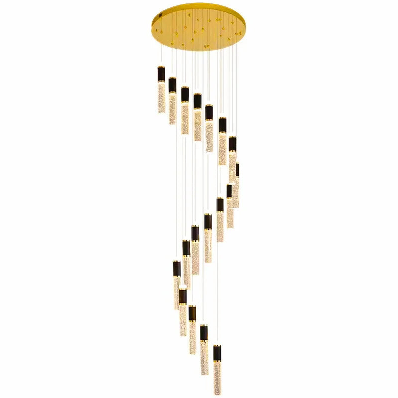 long crystal chandelier