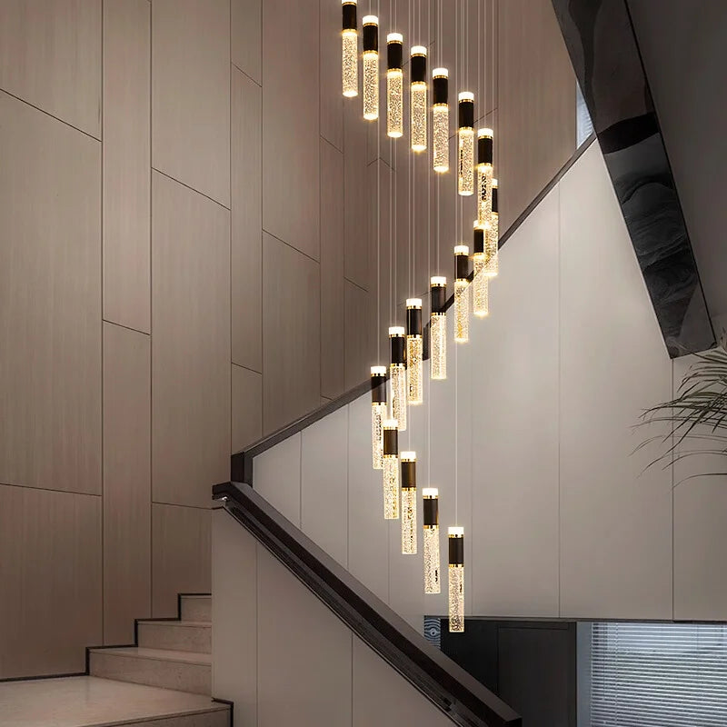 long crystal chandelier