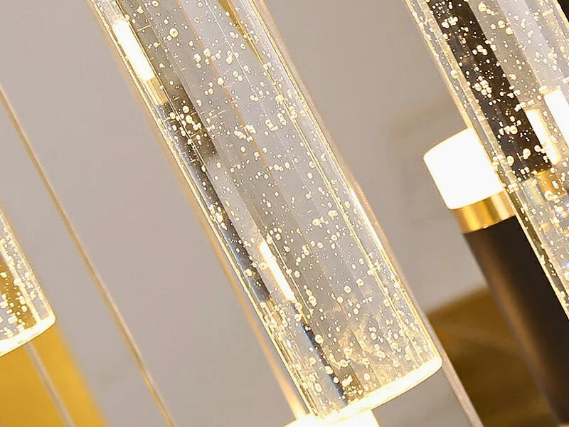 long crystal chandelier