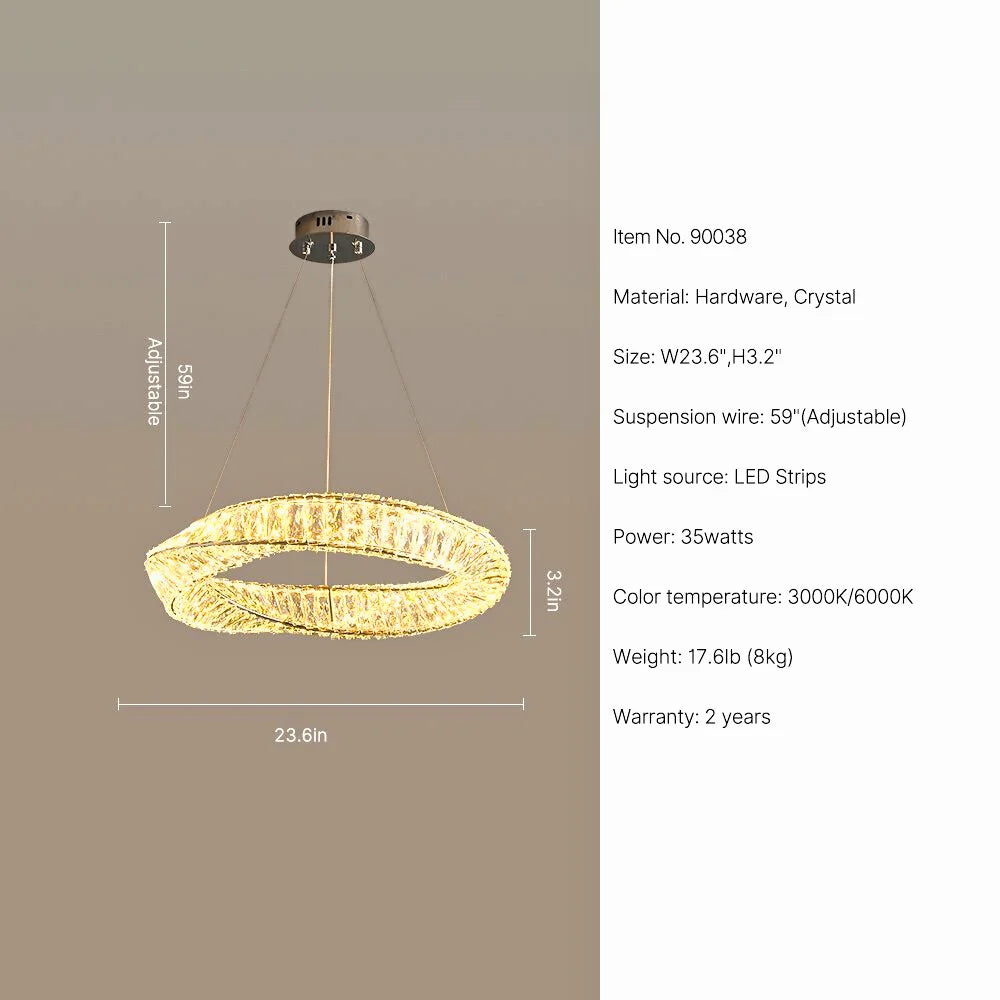 design led ring chandelier