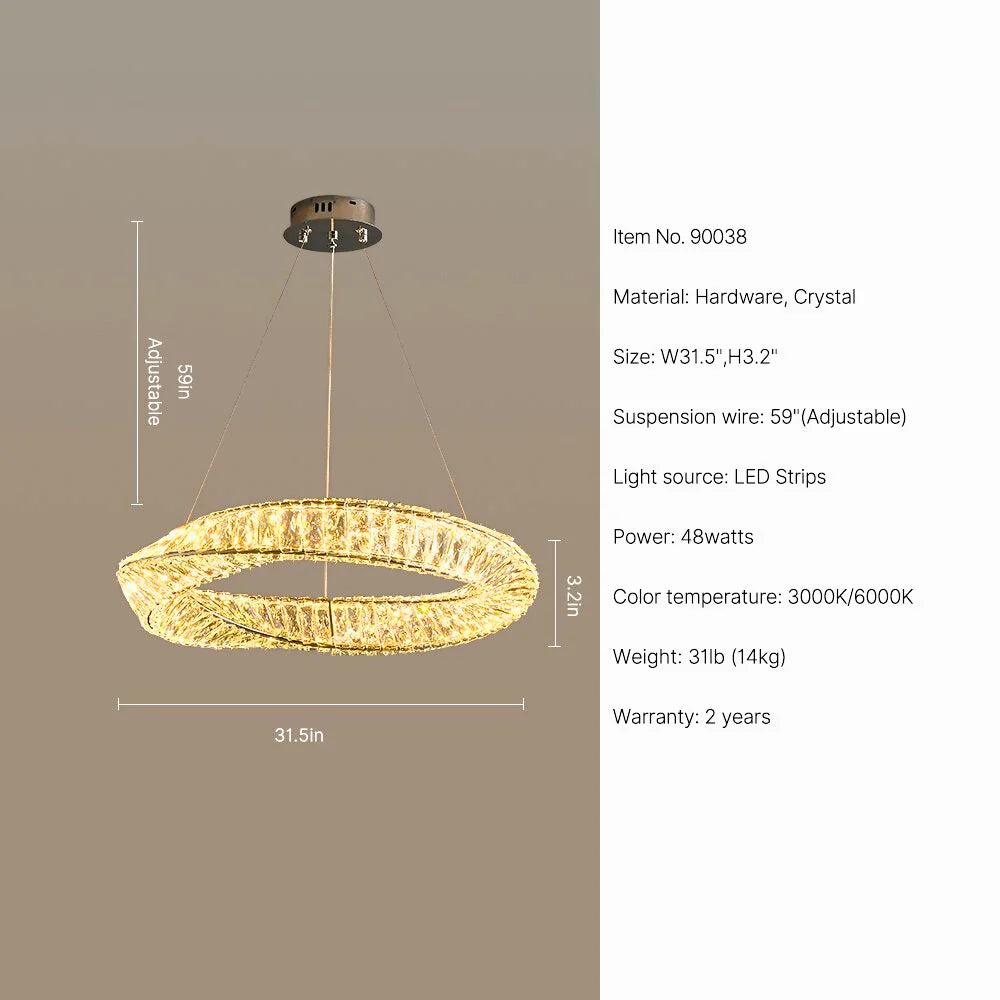 design led ring chandelier