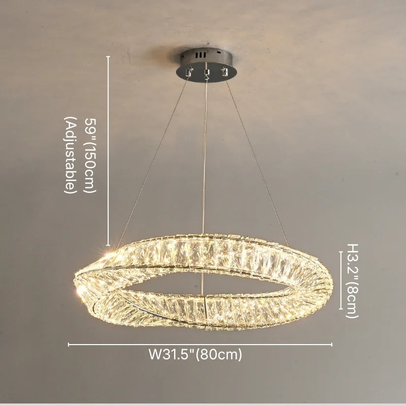 design led ring chandelier