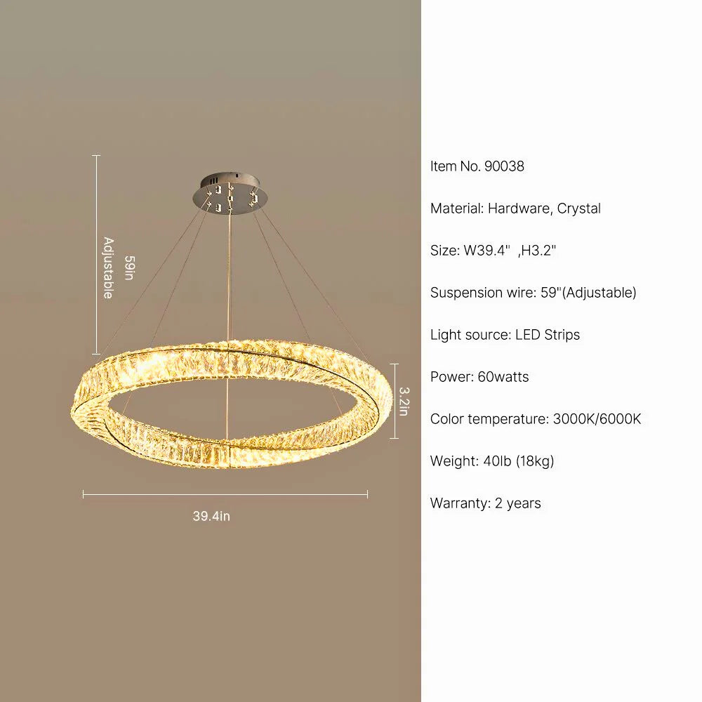 design led ring chandelier
