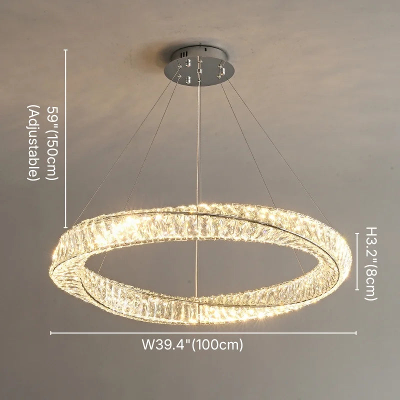 design led ring chandelier