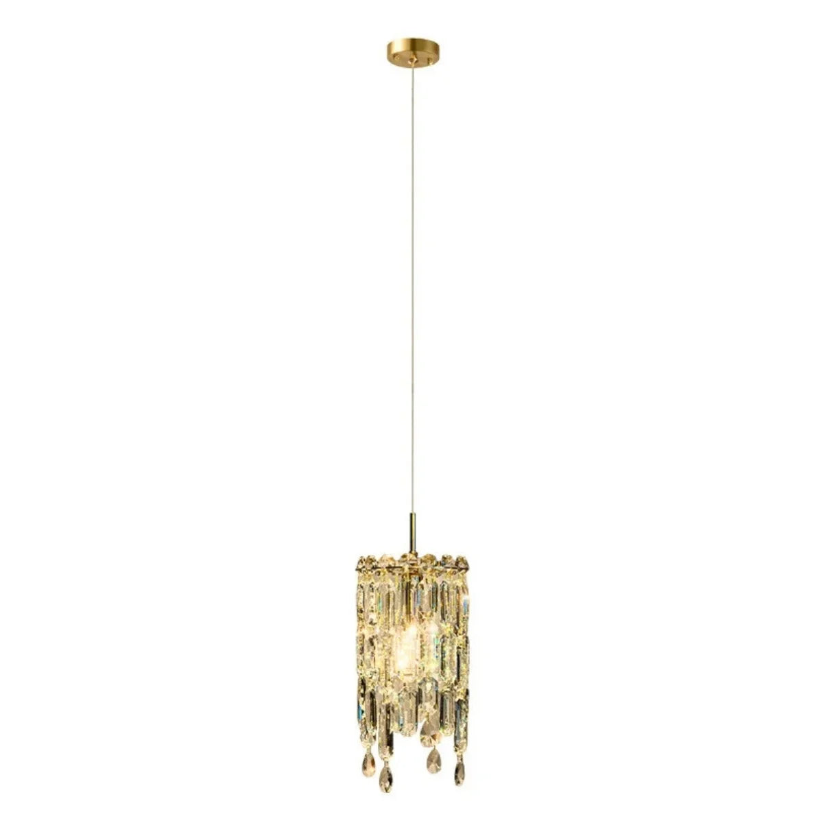 pendant light with crystals