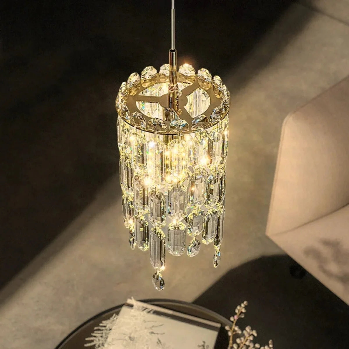 Elf pendant lights with crystals