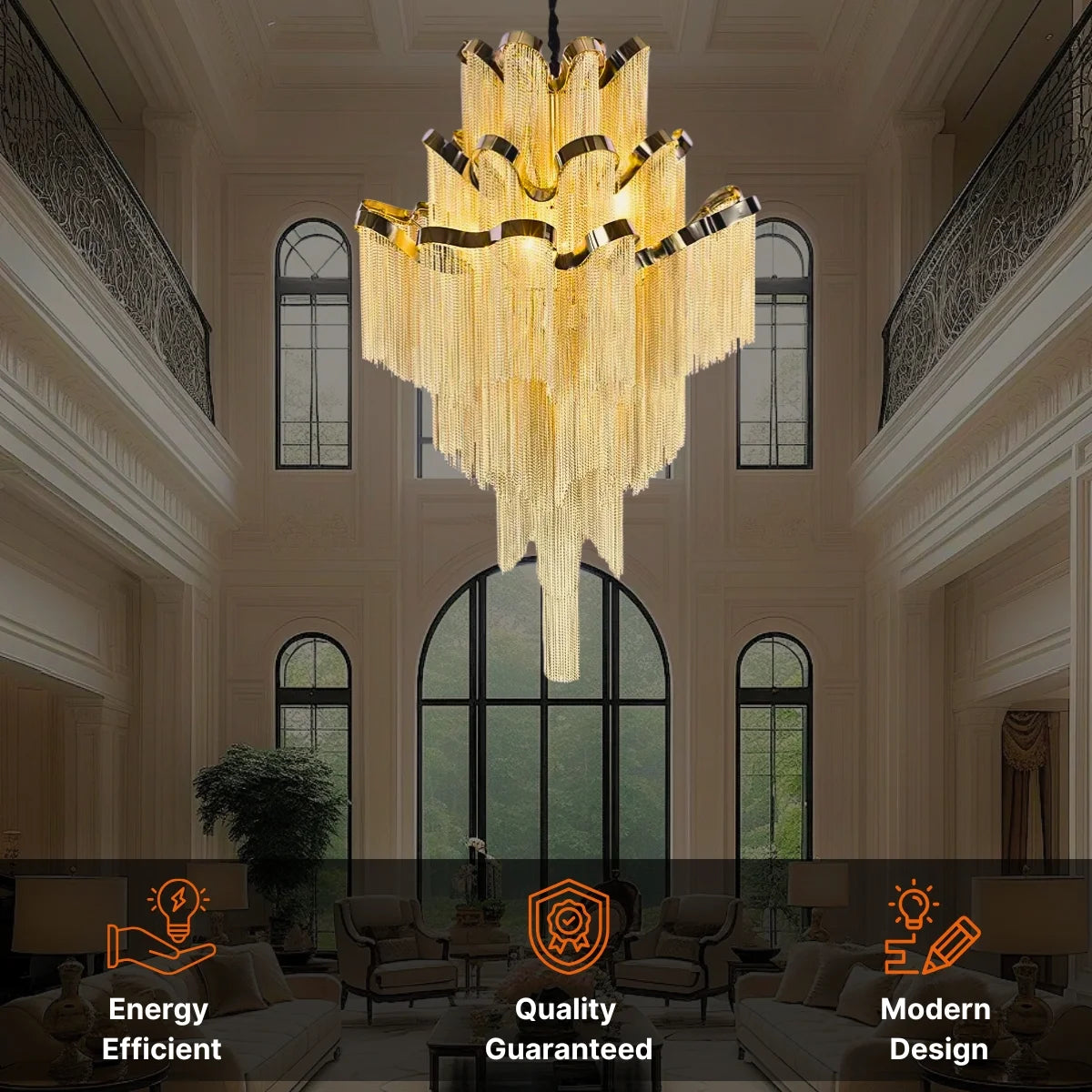 Large living room chandelier