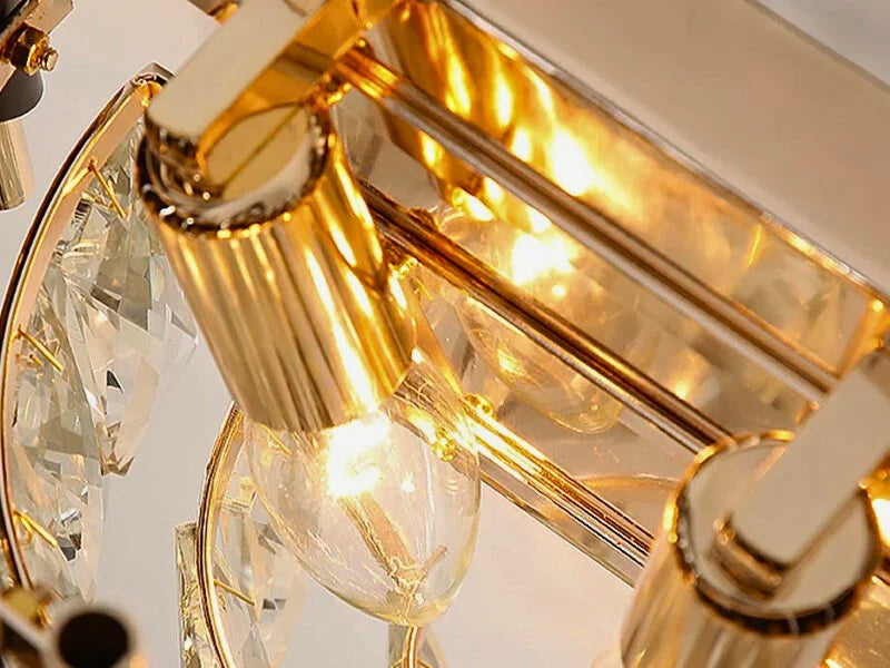 Black crystal wall lamp