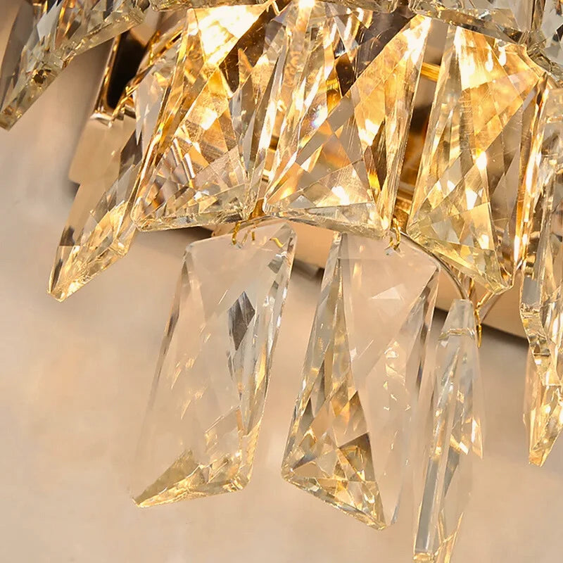 Black crystal wall lamp