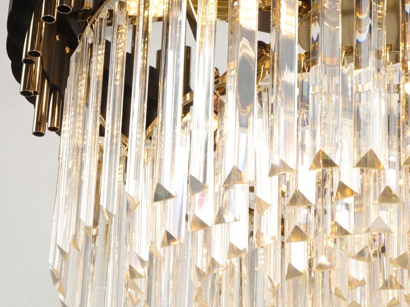 Ethereal Ceiling Lamp-Modern Home Decor Black Crystal Ceiling Light Fixture-Crystal Detail