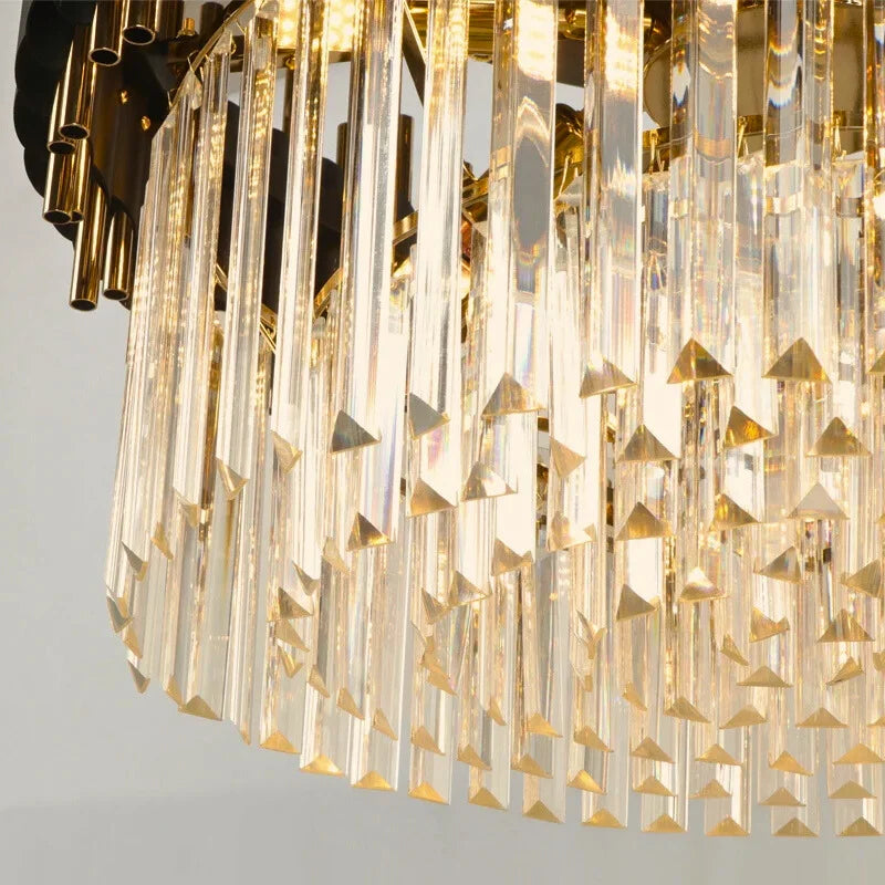 Black and gold ceiling chandelier
