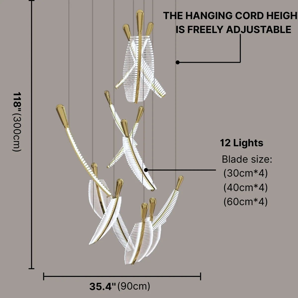 Feather Chandelier