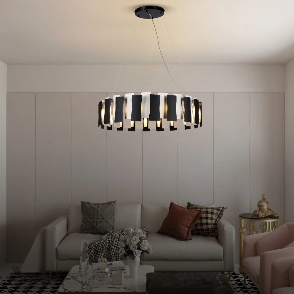 black living room chandelier