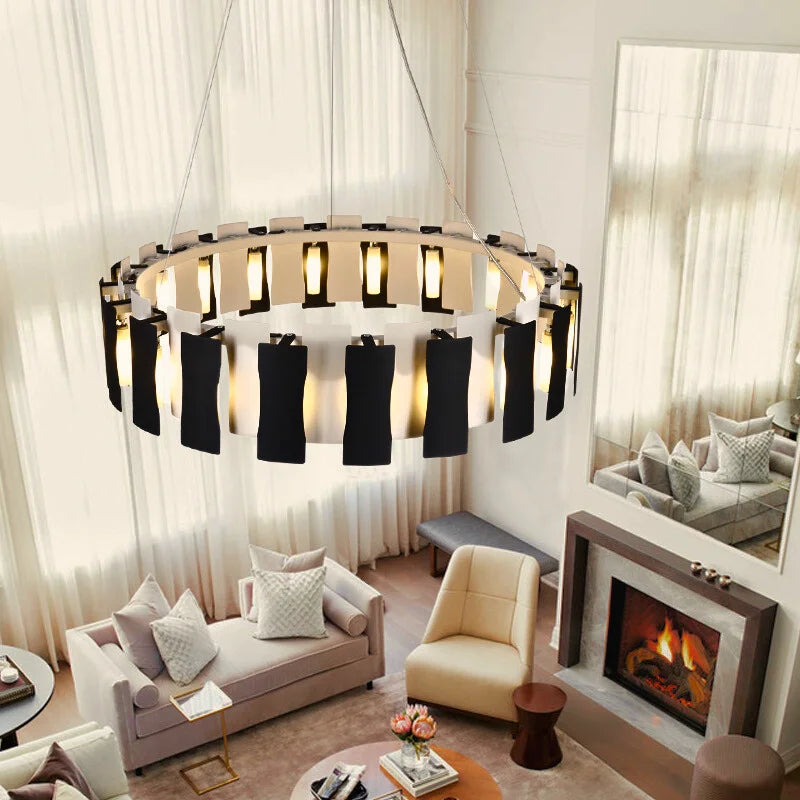 Black and White Chandelier