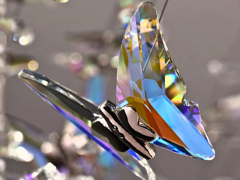 Fly Chandelier-Luxury Creative Butterfly Crystal Chandelier For Ceiling Detail