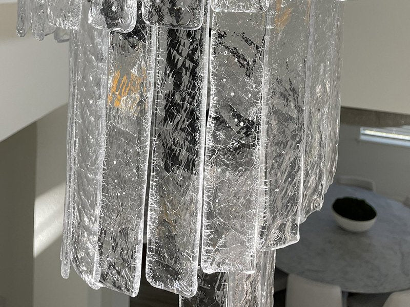 Glim Chandelier-Black Modern Glass Chandelier Lighting For Living Room-Glass Detail