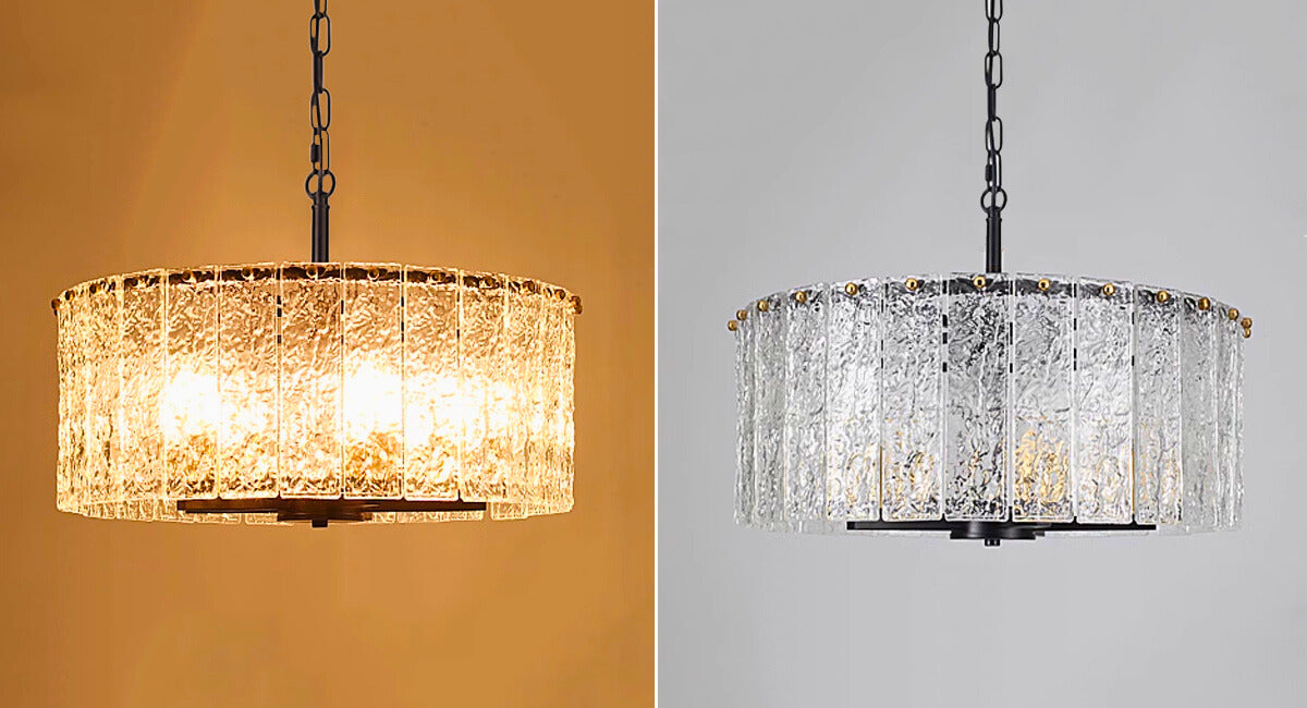 black glass chandelier