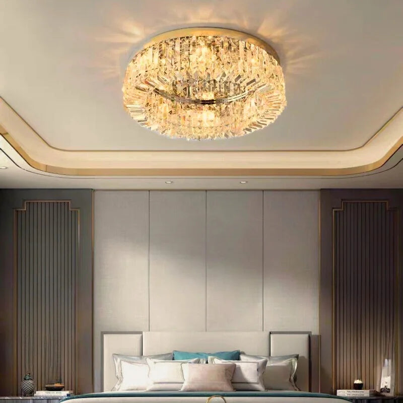 modern crystal light for ceiling