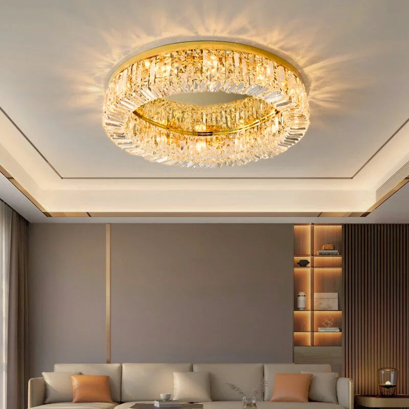 modern crystal light for ceiling