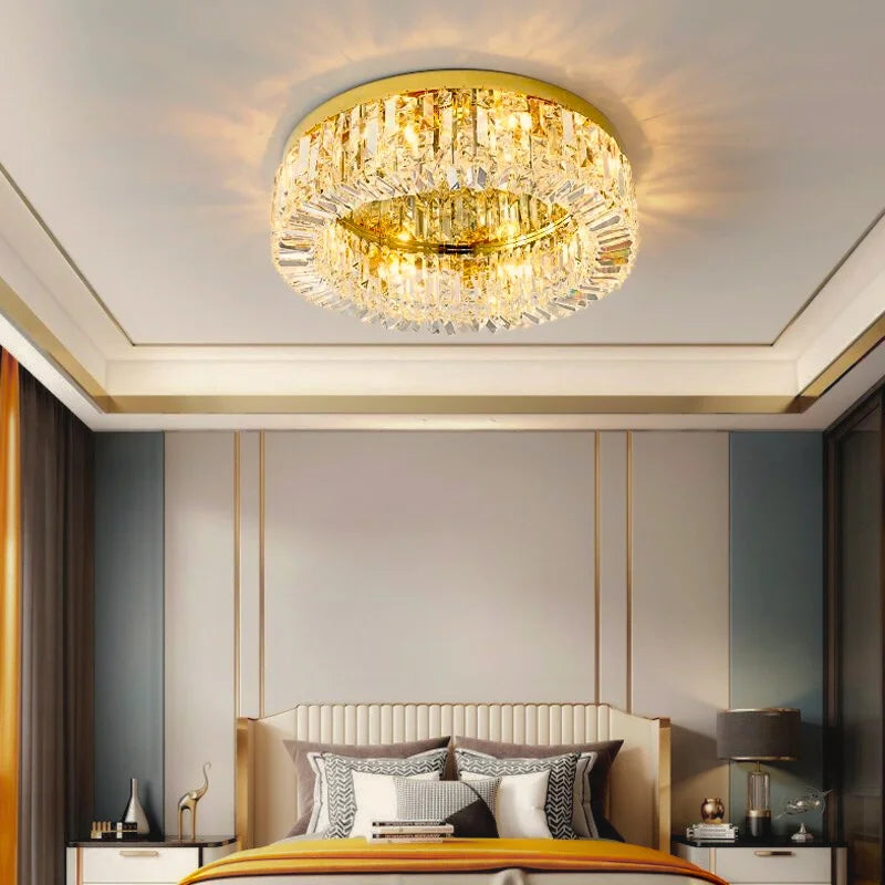modern crystal light for ceiling