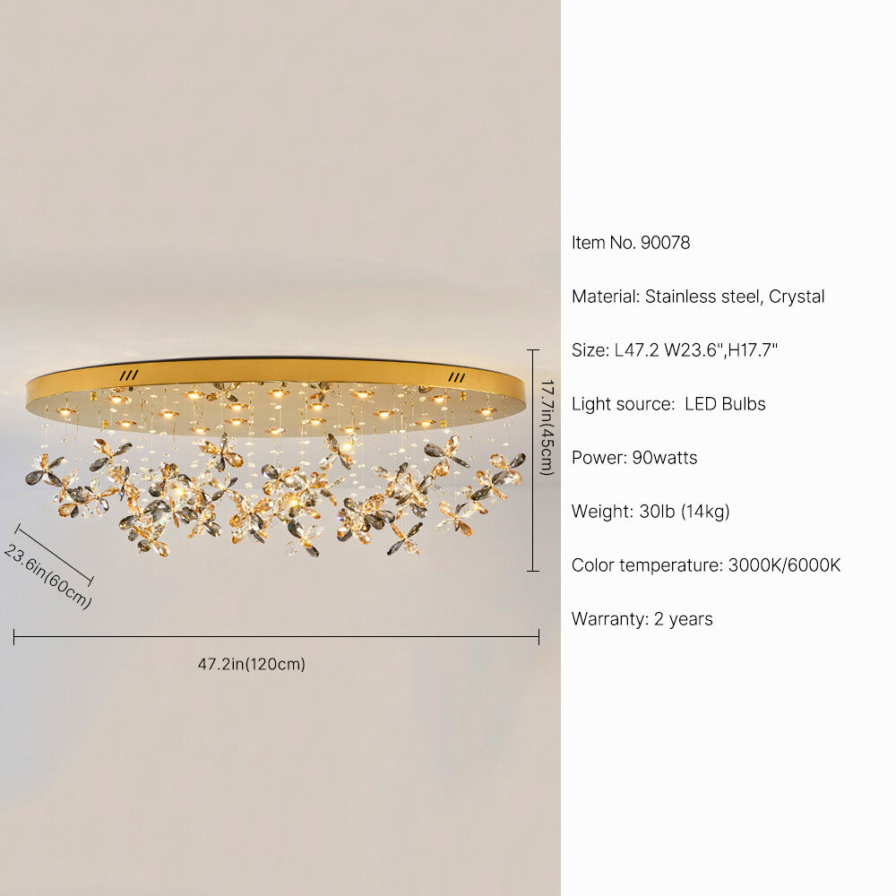 Gold ceiling light for living room