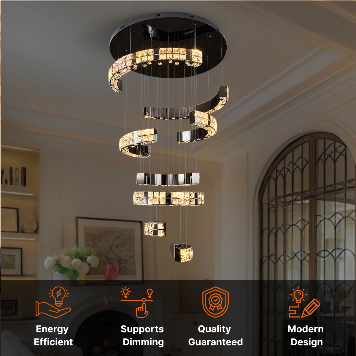 large chandeliers for high ceiling