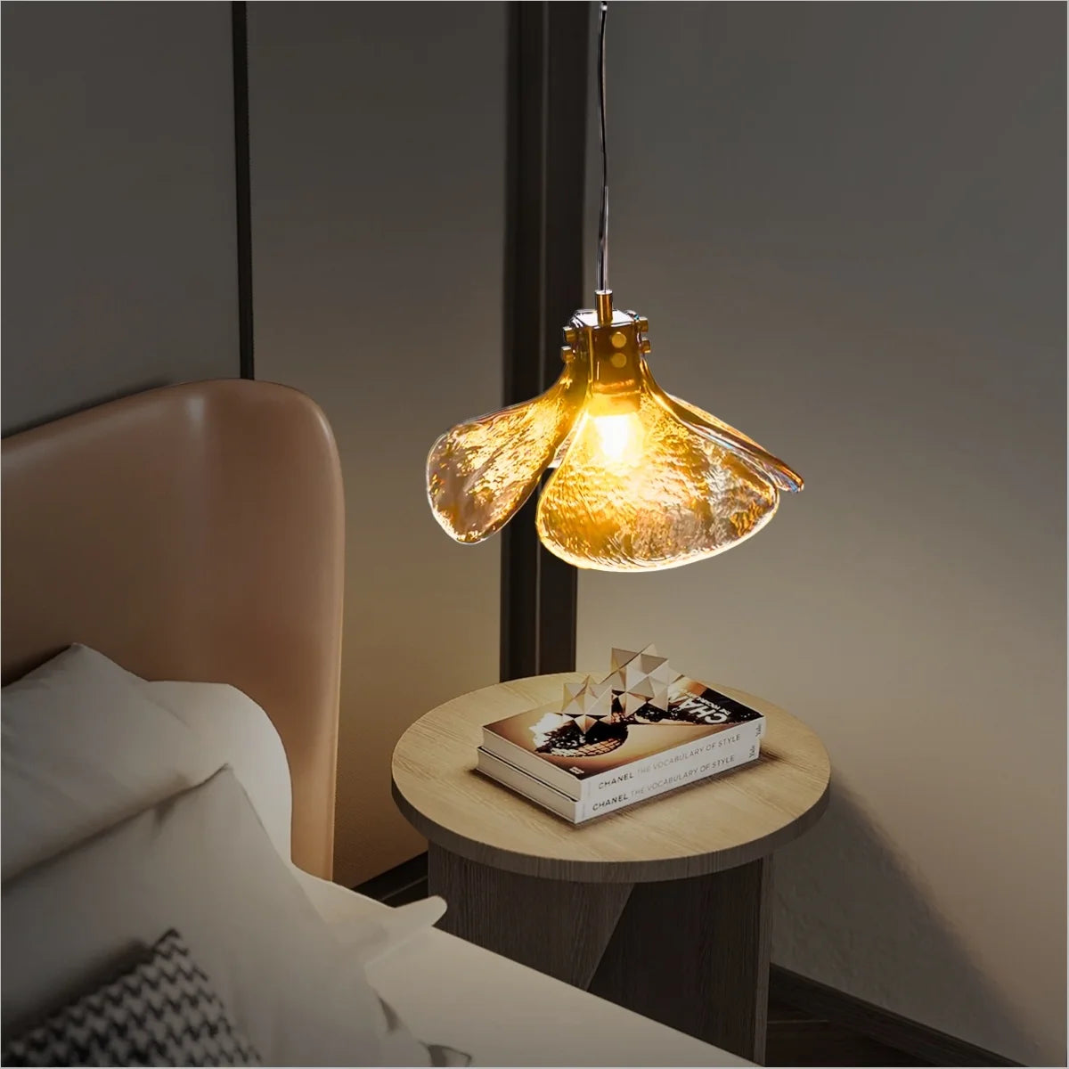 LED glass hanging pendant light