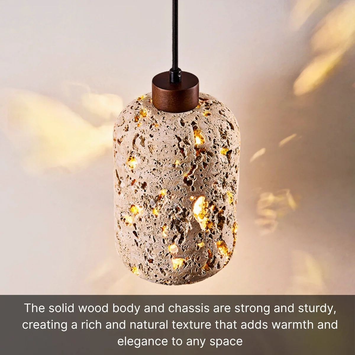 LED wood pendant light