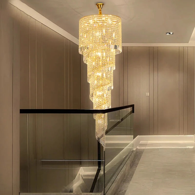 Large staircase chandelier