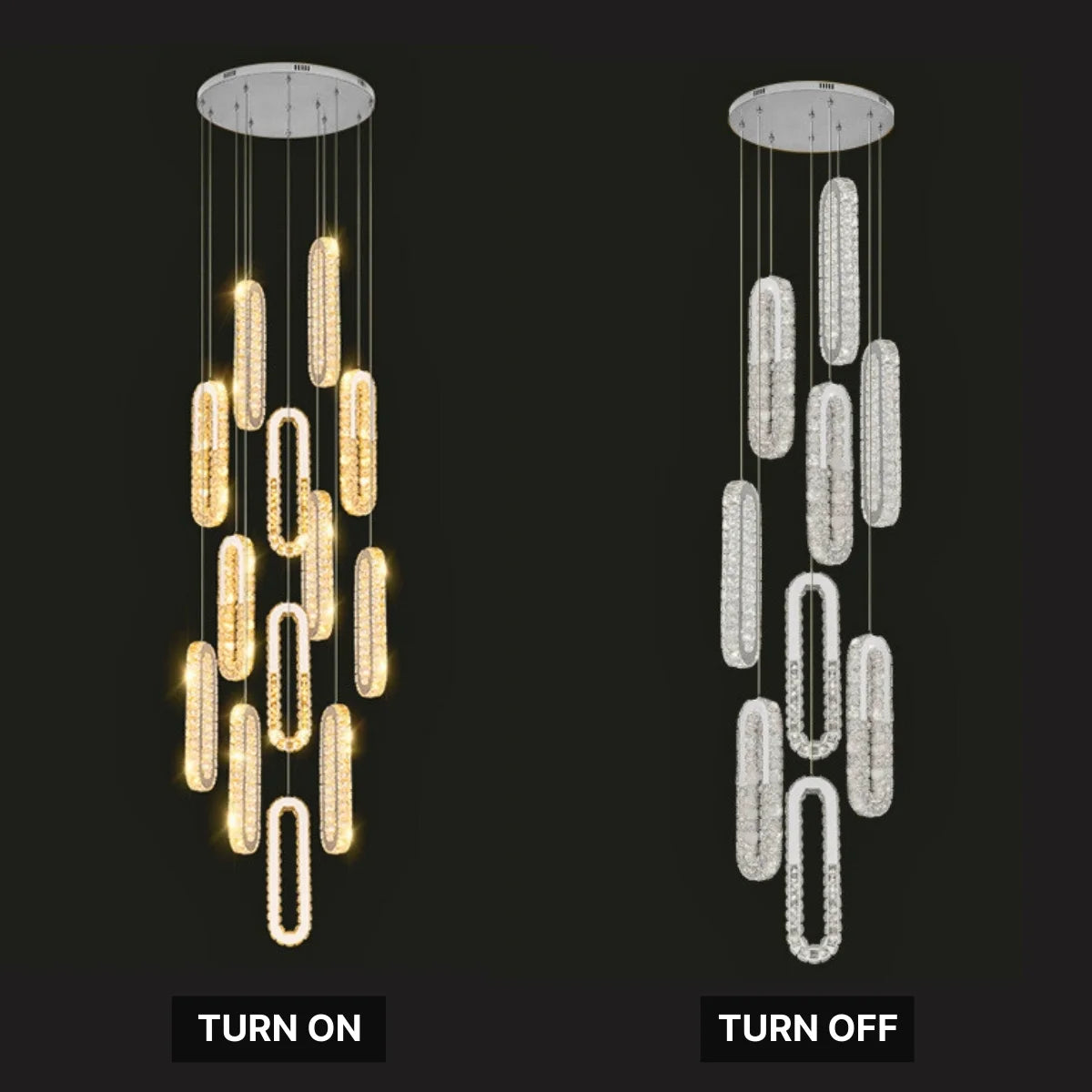 Long Chandelier for Staircase
