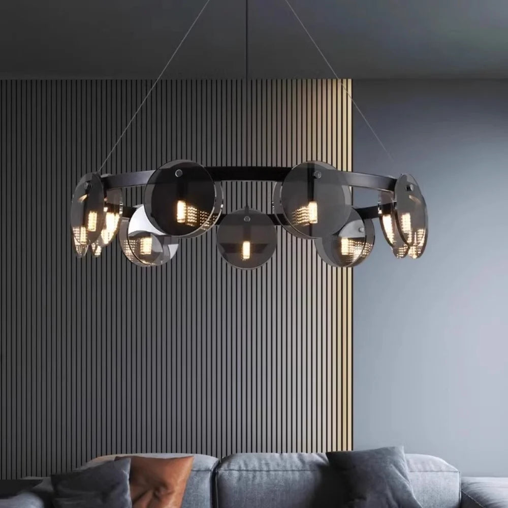 large glass chandelier