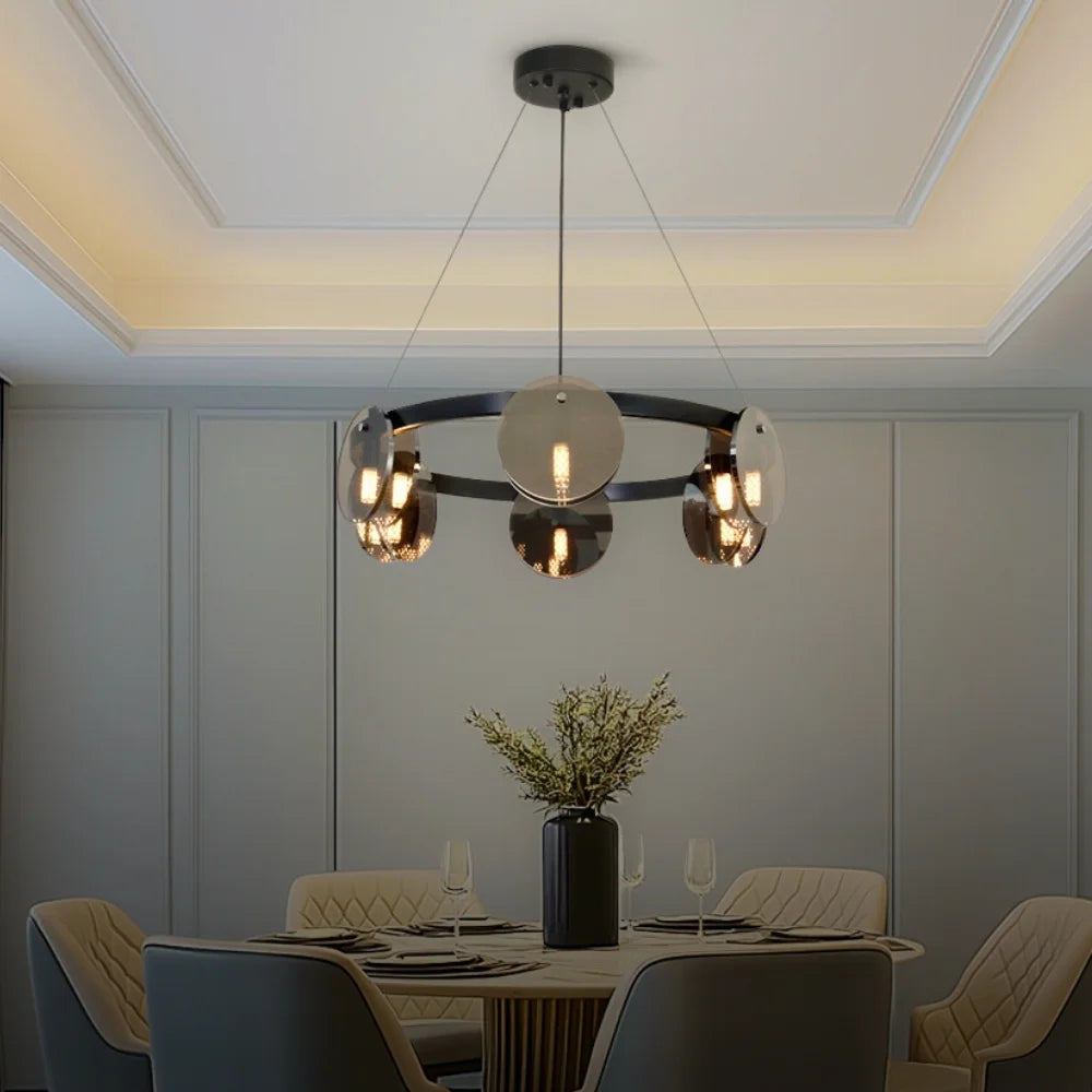 dining room glass chandelier