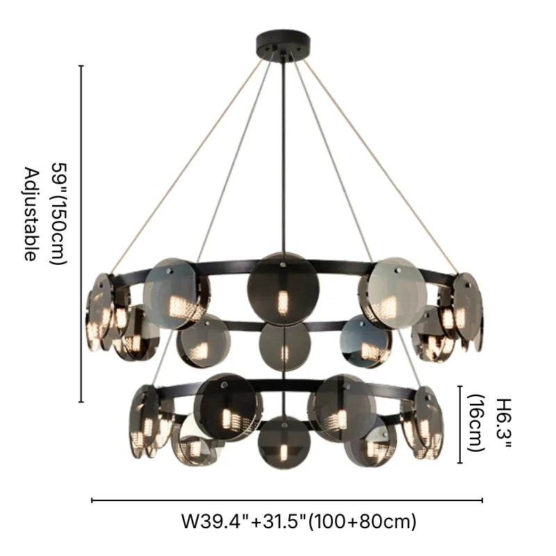 modern glass chandelier