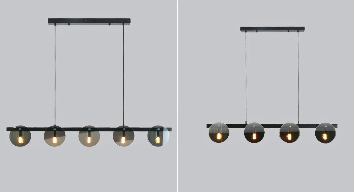 linear chandelier for dining room